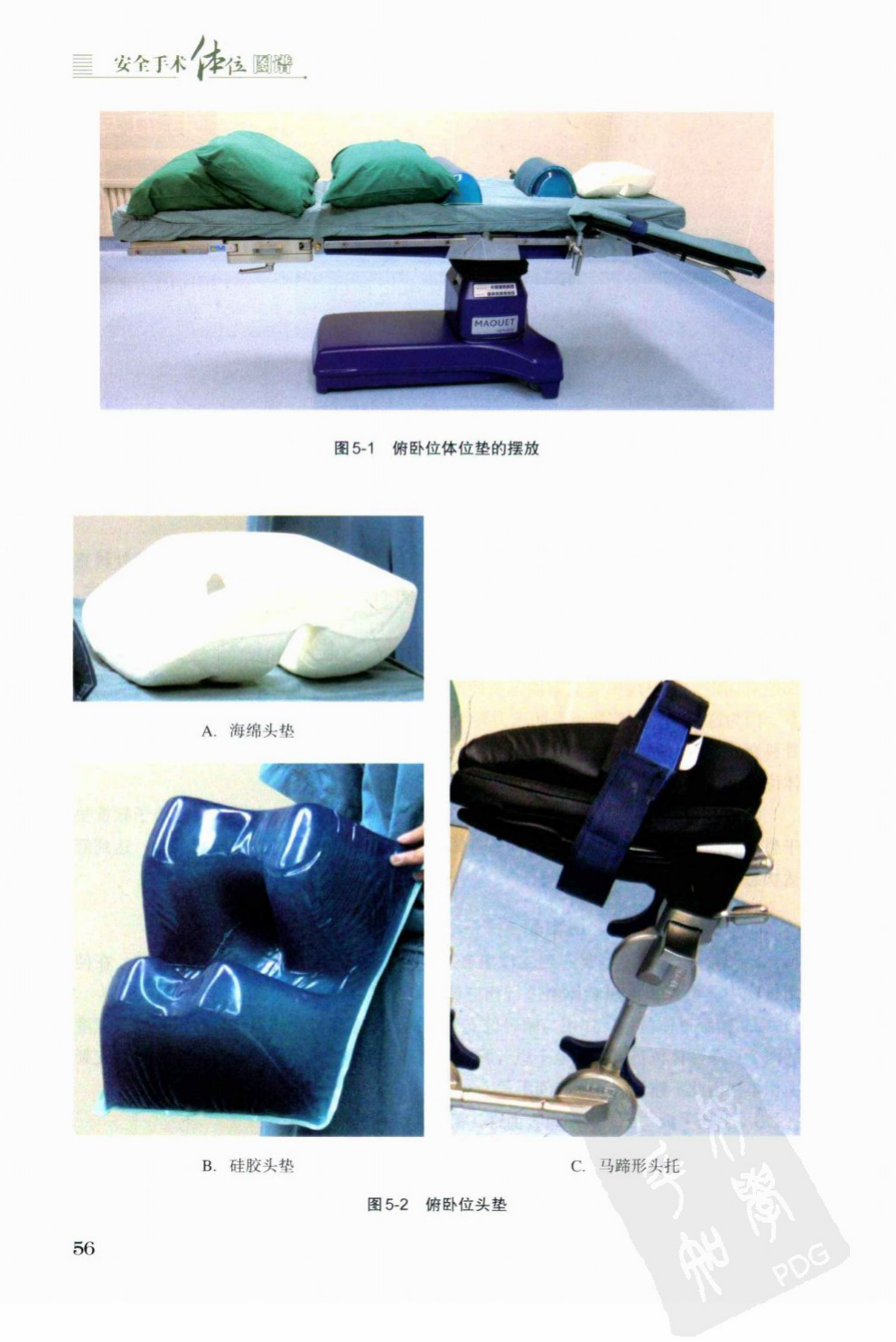 Prone position bolster system and three head-pad families: foam, gel, horseshoe.