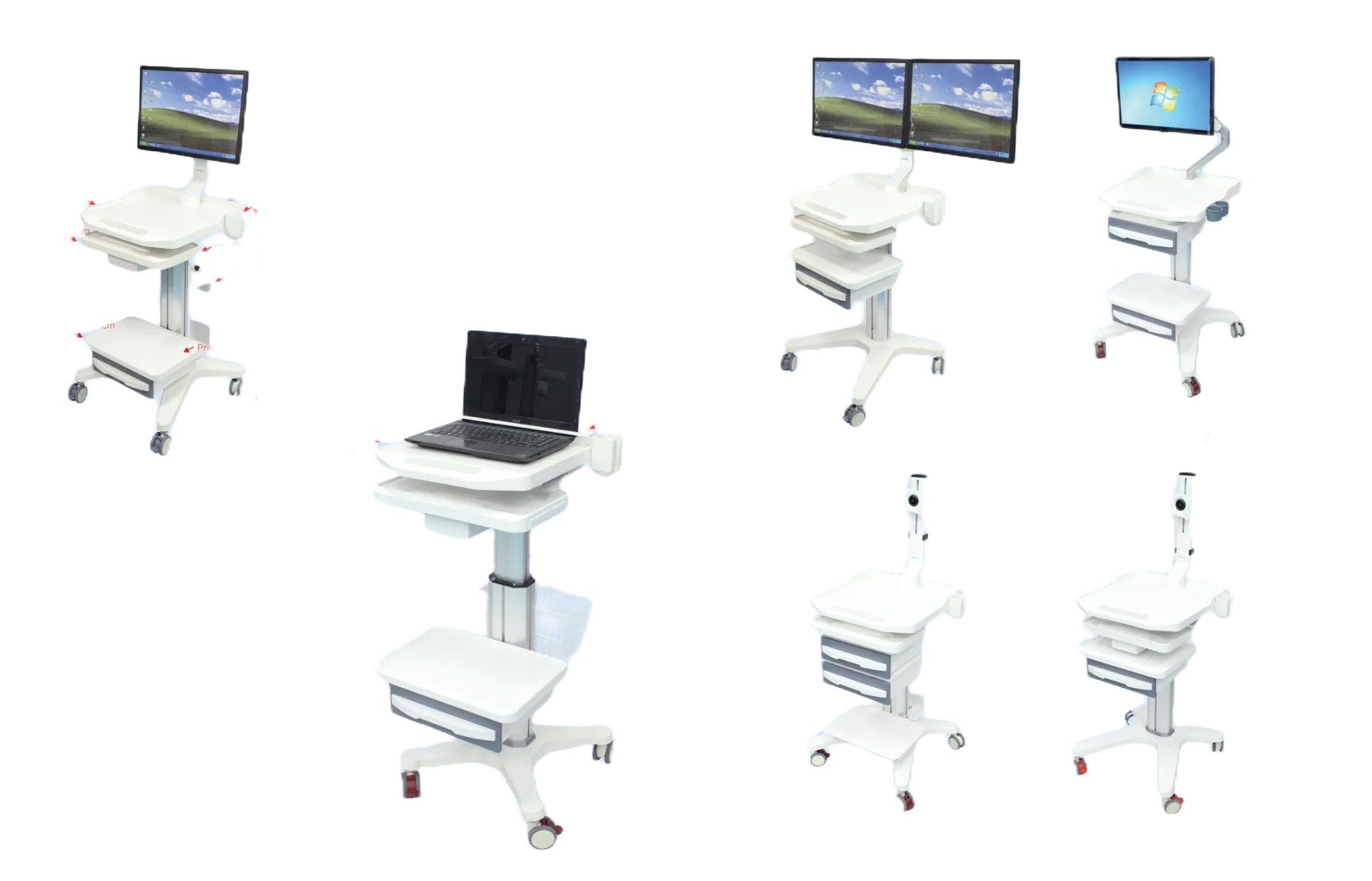 Universal Instrument Trolley | SN04 Series Mobile Medical Cart by Red Sun Medizone