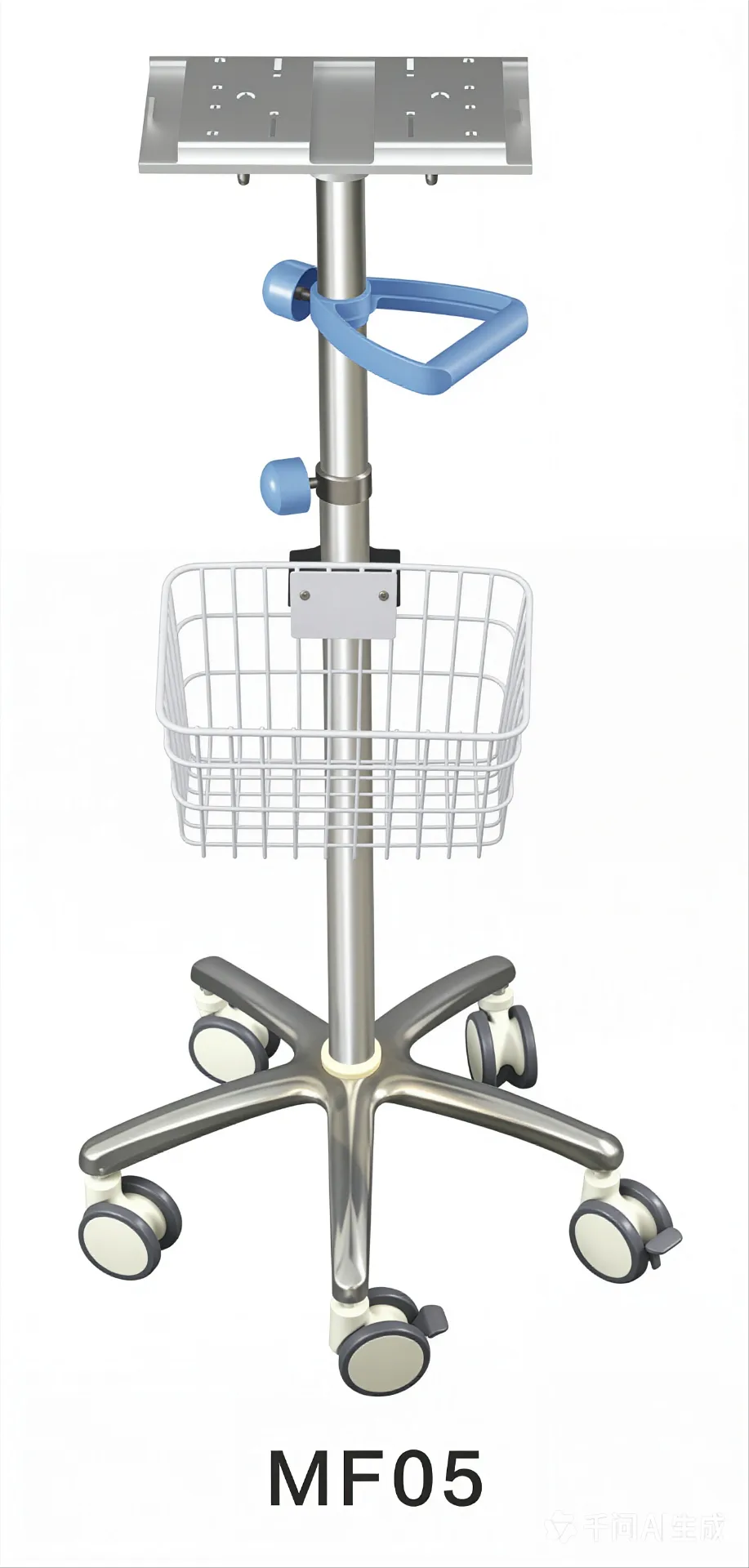 Monitor Trolley & Stand | MF Series Mobile Clinical Workstation by Red Sun Medizone — image 2