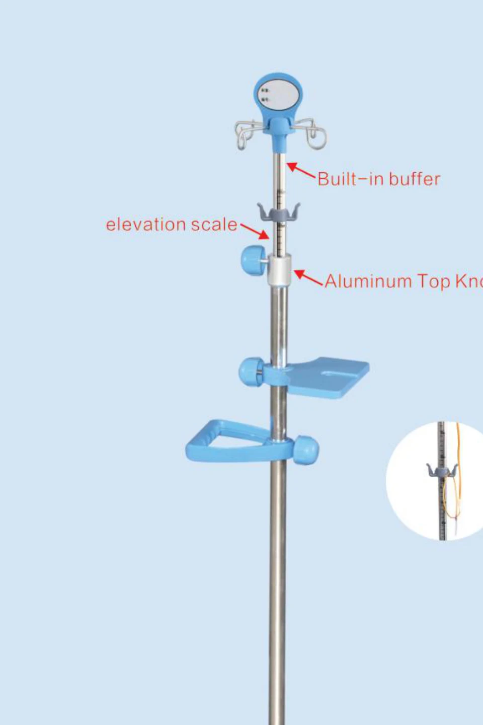Pump Infusion Stand | F & GF Series Mobile IV Pole by Red Sun Medizone — image 3