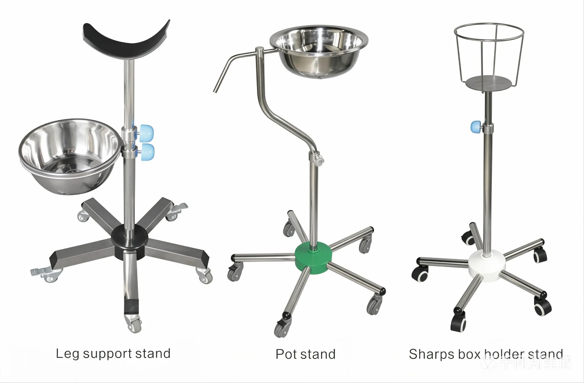 Medical Equipment Stands for Clinical Efficiency – Leg Support, Pot & Sharps Box Holder Stands