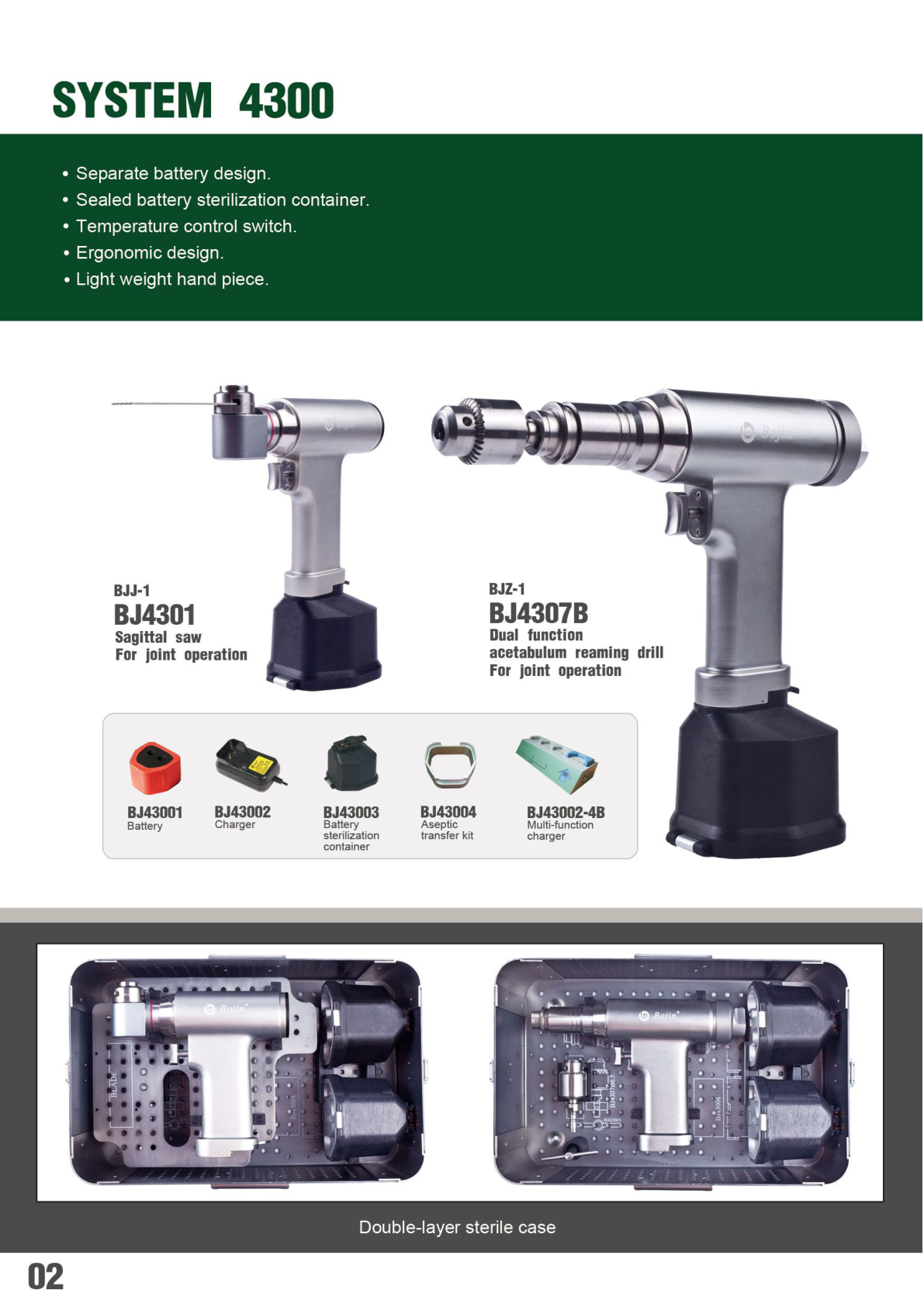 Bojin System 4300 Surgical Power Tool Series — Premium Joint-Operation Power Tool Line